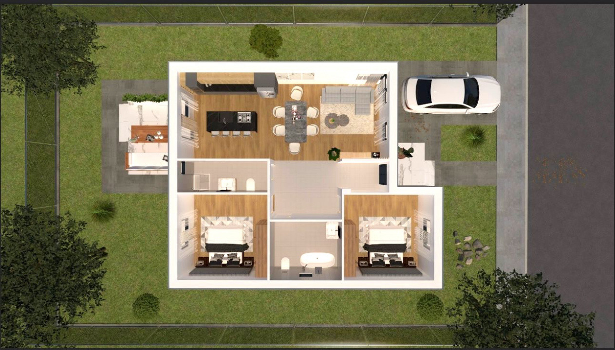 Casa Individuala Superba Berceni 93mp pe parter | incalzire pardoseala