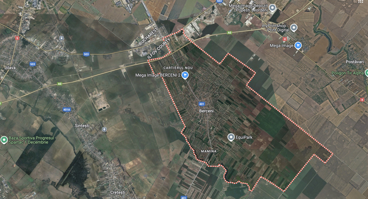 Teren Intravilan in Rate Comuna Berceni | investitie sau constructie