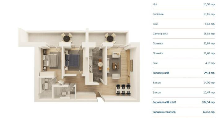 Vanzare Apartament 3 camere Lux | Echo Tineretului | 105 mp