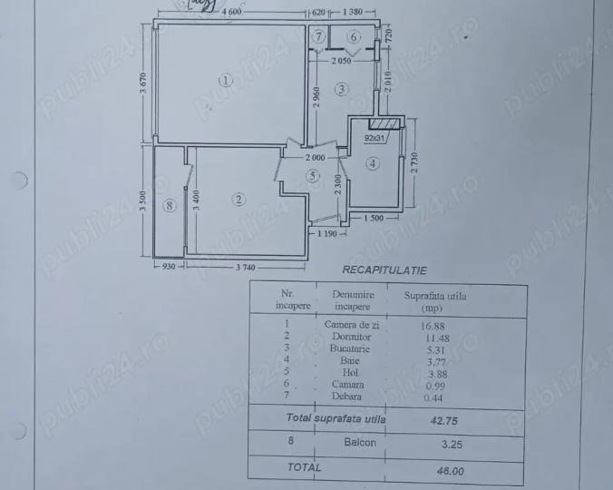 Vanzare Apartament 2 camere | Tineretului | 46mp