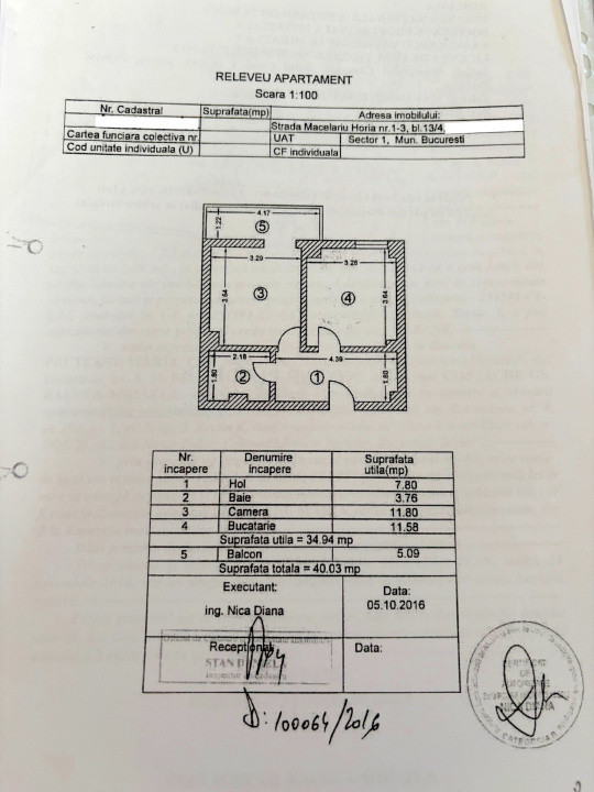 Gars Baneasa Horia Macelariu 40mp | oportunitate rara | bloc mixt