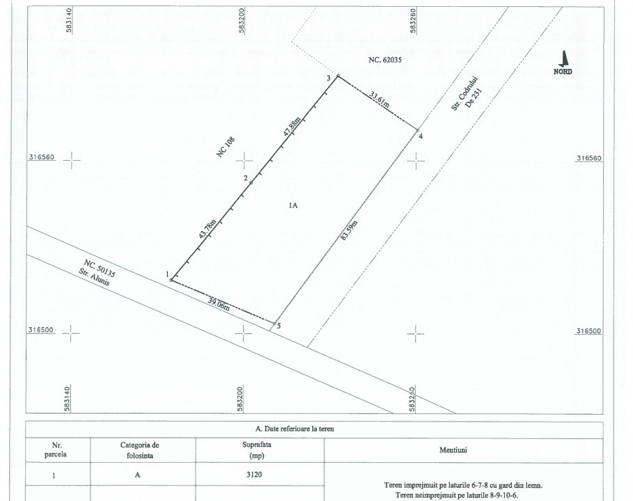 Intravilan 3120mp CU P+2+Mr | AC Spatii Comerciale | Str. Alunis x Codrului