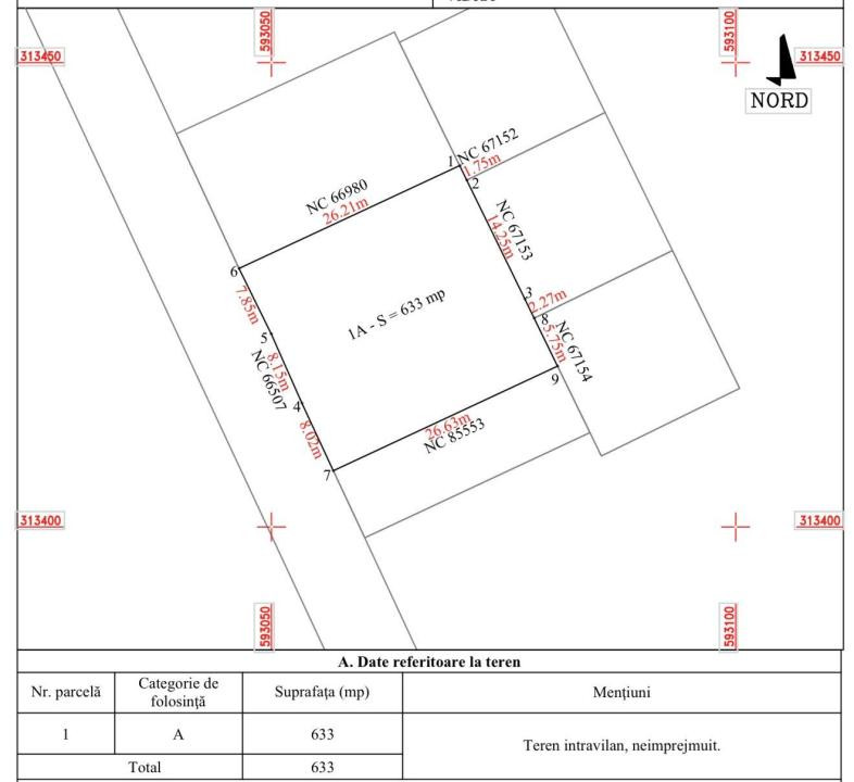 Intravilan 633mp | Deschidere 24ml | bransament curent | Str. Oituz