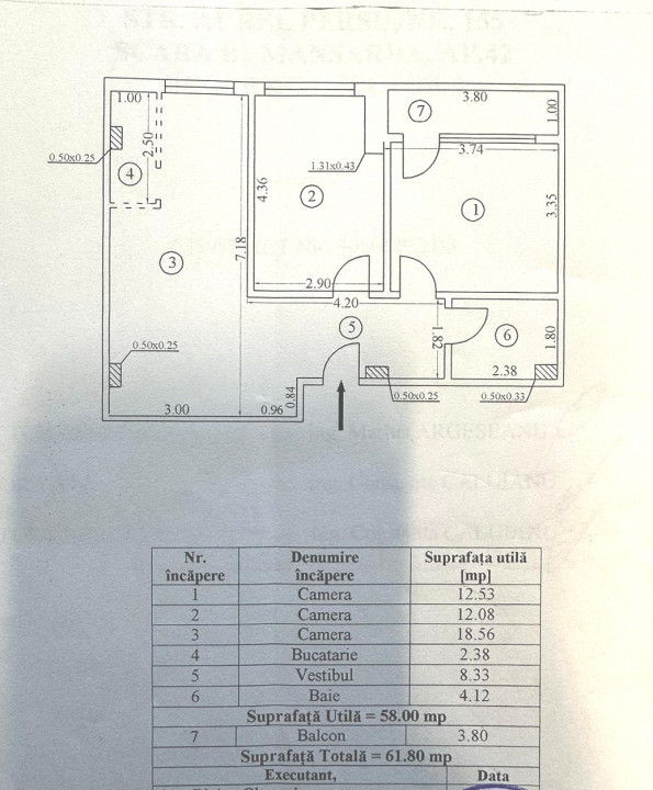 Vanzare 3 Camere Aurel Persu | centrala termica | loc parcare