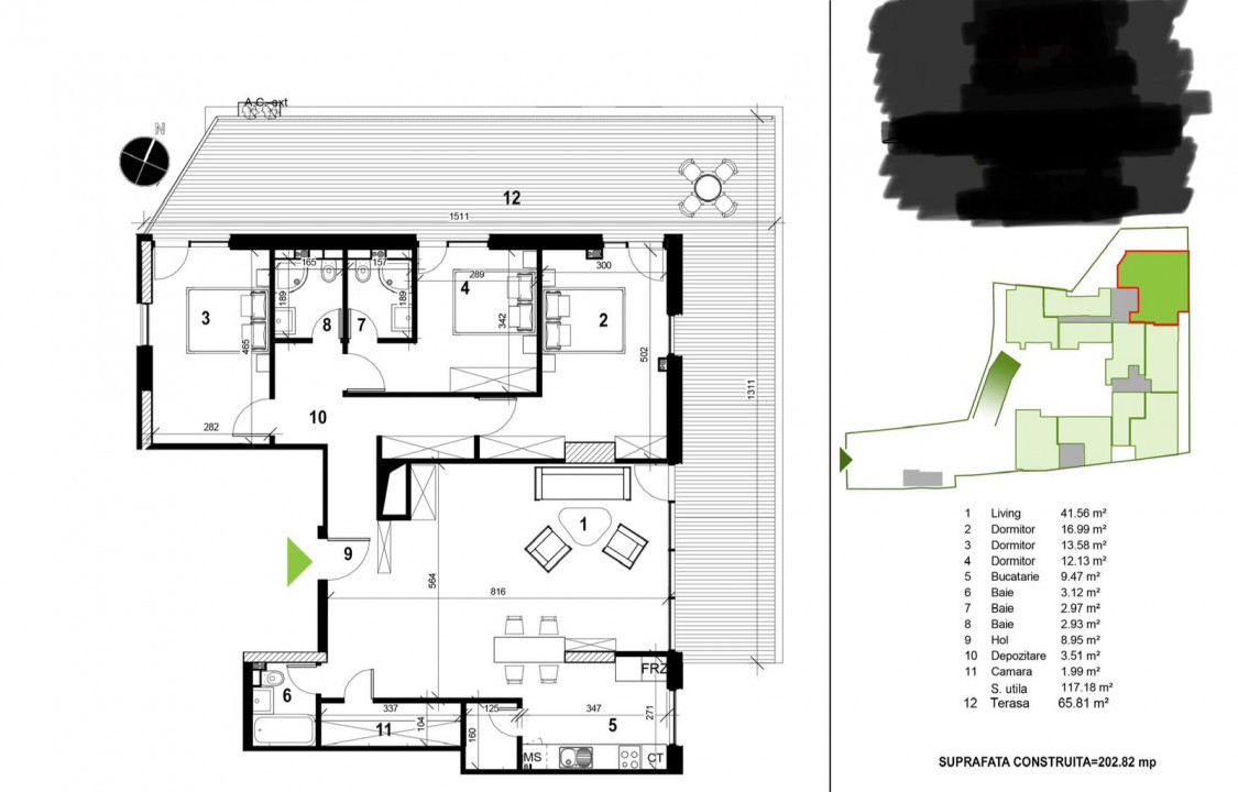 Penthouse 185mp Alba Iulia | Decebal | constructie 2024