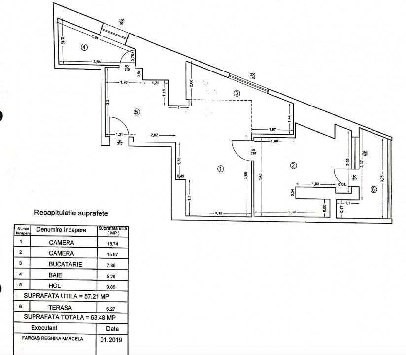 Vanzare 2 Camere Modern Mobilat & Utilat | centrala termica | bloc 2008
