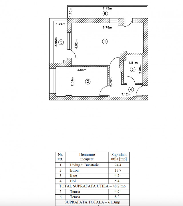 Vanzare 2 Camere Popesti Leordeni | bloc nou | centrala | 2 balcoane